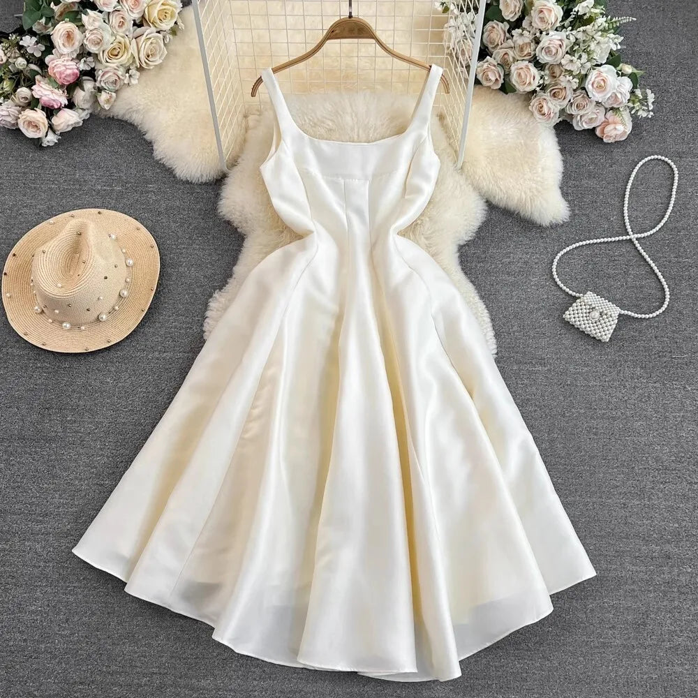 Summer Autumn Holiday Satin Evening Long Dress Women's Formal Occasion Dresses Party Ball Gown Sexy Backless Cocktail Robe - She Vibess By C2P