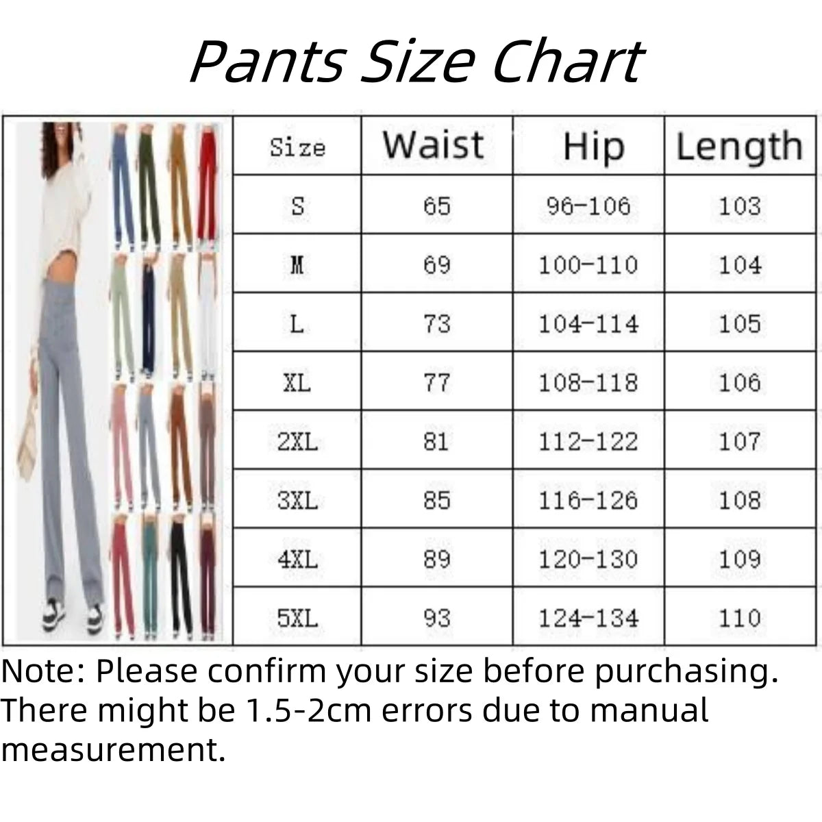 Fashion New Women's Trousers Casual Straight High Waist Button Elastic Daily Office Ladies Multi-Pocket Basic Sweatpants