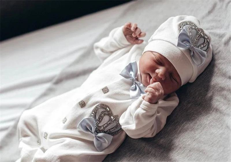 Velvet Newborn Baby Boy Outfits Blazer Vest Kids Clothing Cotton Infant Products Body Suit Shirt Pants Mittens Receiving Blanket - She Vibess By C2P
