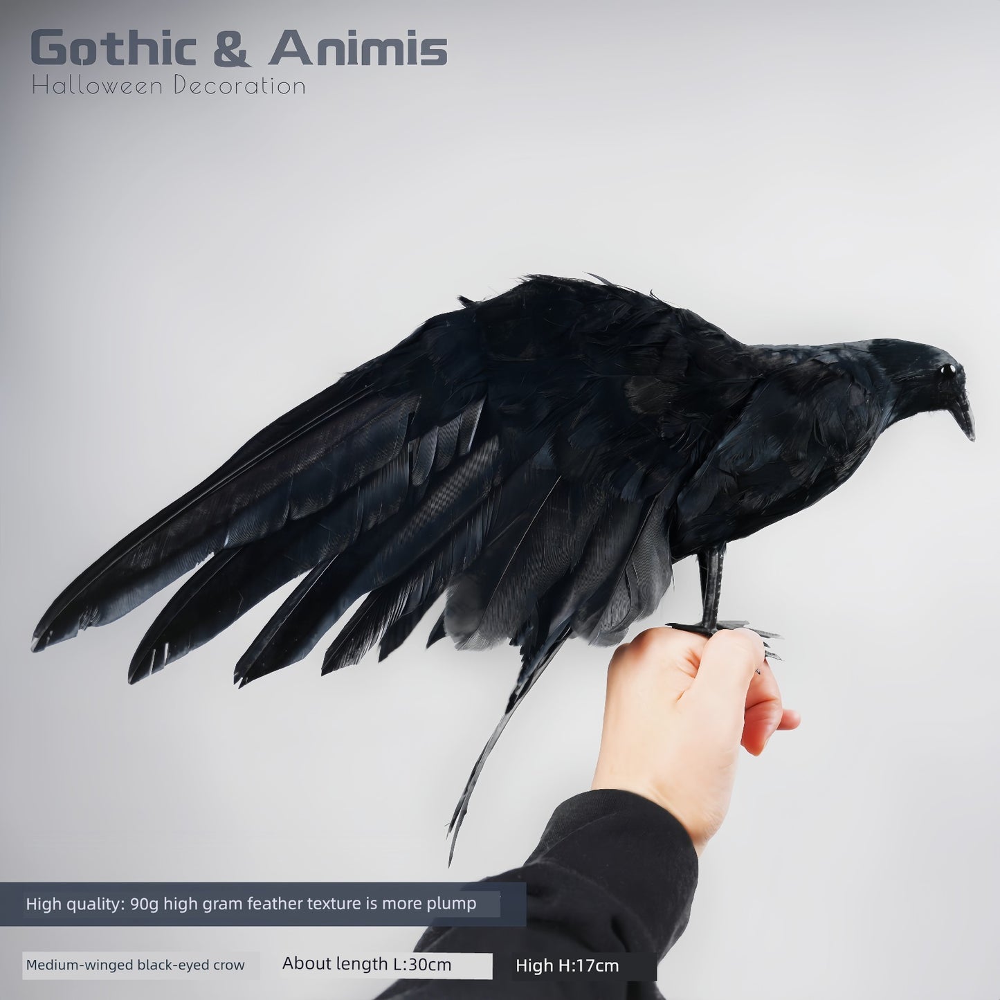 [Halloween] 28 Artificial Crow Crow Collection Wansheng Gothic Dark Magic Theme Atmosphere Decoration - She Vibess By C2P