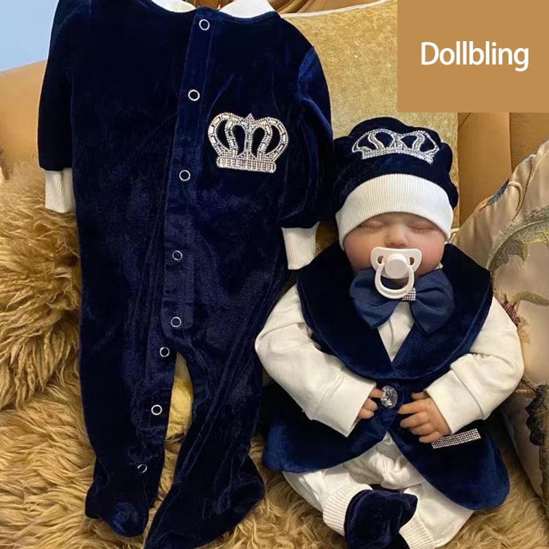 Velvet Newborn Baby Boy Outfits Blazer Vest Kids Clothing Cotton Infant Products Body Suit Shirt Pants Mittens Receiving Blanket - She Vibess By C2P