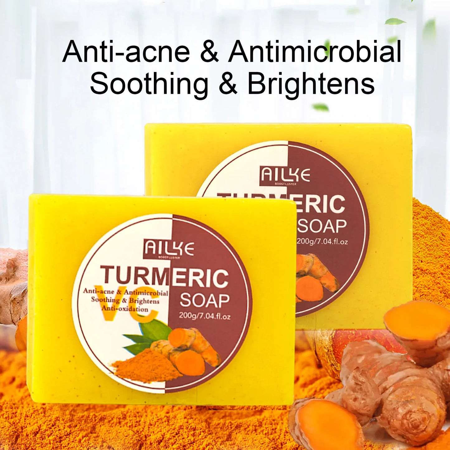 AILKE Turmeric Renew Skin Care Sets Vitamin C Women Facial Organic Anti Acne Whitening Hydrating Firming Korean Face Products - She Vibess By C2P