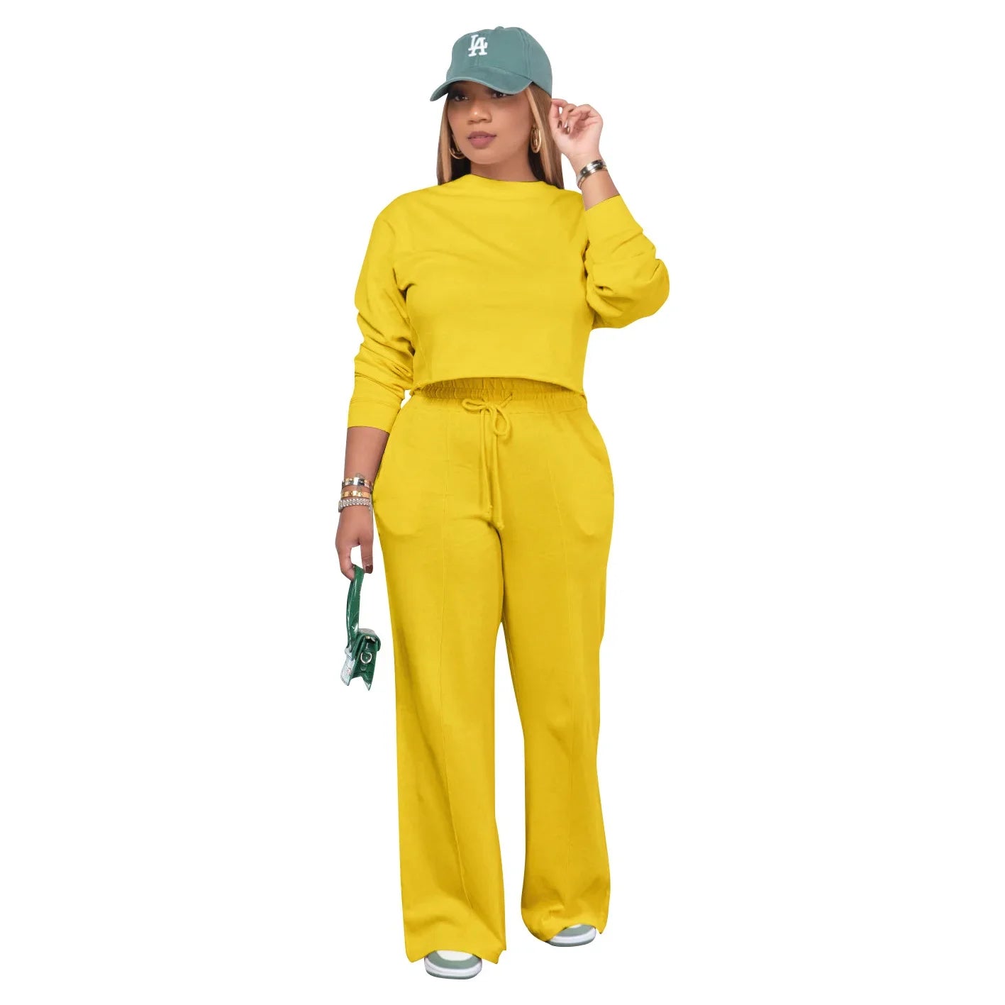 Women Clothing Sets Pullover Top+Pants 2Pcs Suits Winter Thicken Warm Outfits Solid Color Female Casual Tracksuit - She Vibess By C2P