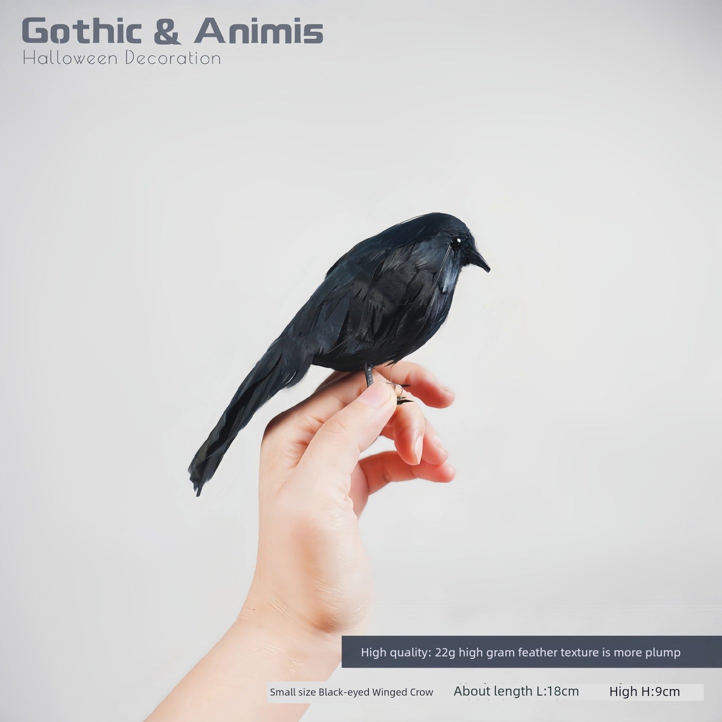 [Halloween] 28 Artificial Crow Crow Collection Wansheng Gothic Dark Magic Theme Atmosphere Decoration - She Vibess By C2P