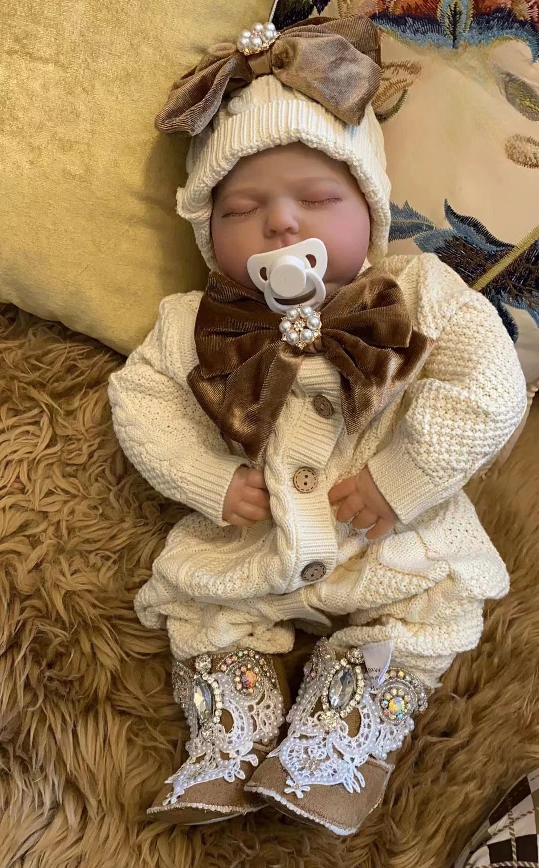 Velvet Newborn Baby Boy Outfits Blazer Vest Kids Clothing Cotton Infant Products Body Suit Shirt Pants Mittens Receiving Blanket - She Vibess By C2P