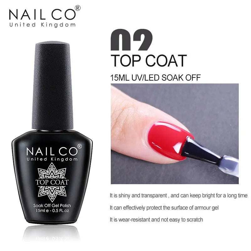 NAILCO 15ml Nail Gel Polish Red Pink Nude Soak off UV LED Long Lasting Eco-Friendly Professional Nail Beauty Salon Lacquer Varnish - She Vibess By C2P