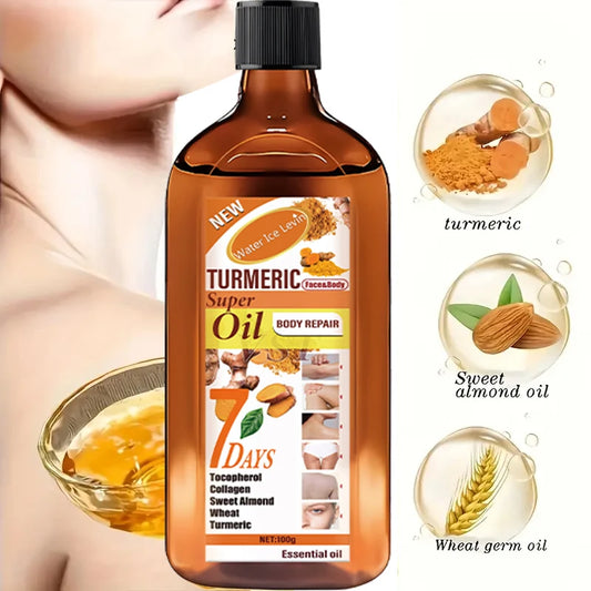 Turmeric Skin Care Essential Oil, Moisturizing and Brightening Effect, Gentle, Smooth, Delicate, Easy to Absorb, Repair and Brighten Skin. Suitable for Men and Women. - She Vibess By C2P