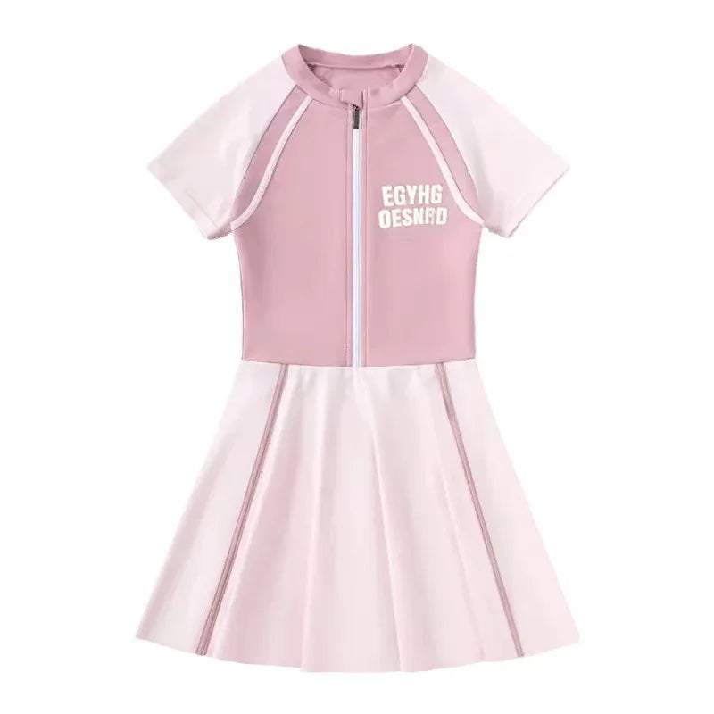 Children's Swimsuits, Women's Primary, Middle, And Big Children's Swimsuits, Summer New Girls' One-Piece Swimming Equipment - She Vibess By C2P