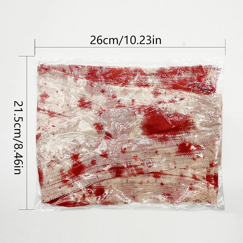 3/5m Halloween Bloody Cloth Strips Blood Gauze Bandage Haunted House Secret Room Horror Party Halloween Scene Decoration Props - She Vibess By C2P