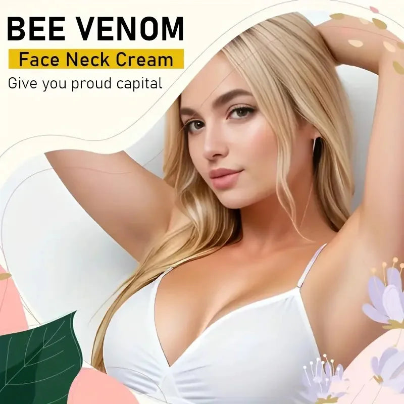 Bee venom Neck cream Moisturizing Sagging Improvement Reduce Fine Lines Damaged Skin Repair Facial Cream Nourishing Skin Care - She Vibess By C2P