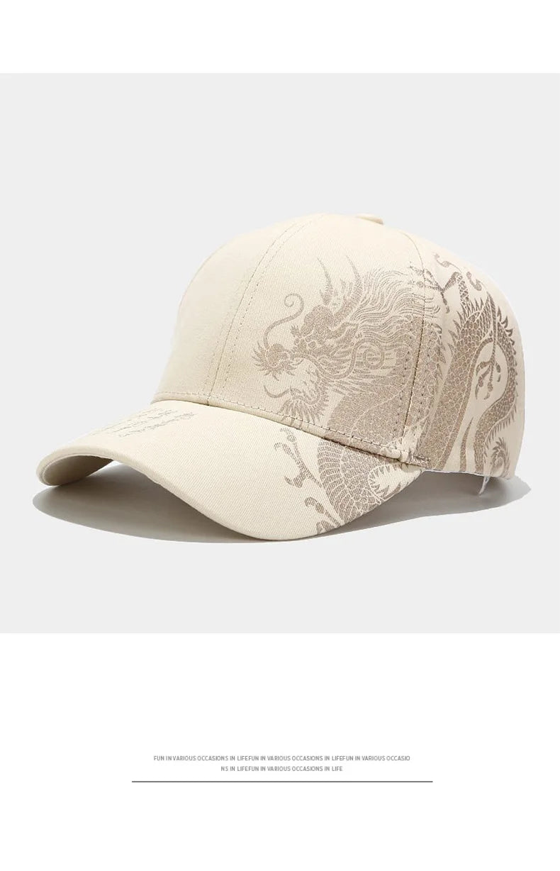 Chinese Style Dragon Pattern Baseball Hat For Men And Women, Versatile National Tide Cap, Hip Hop Hip Hop Skateboarding, Cool and a Gifts for That Special Someone - She Vibess By C2P