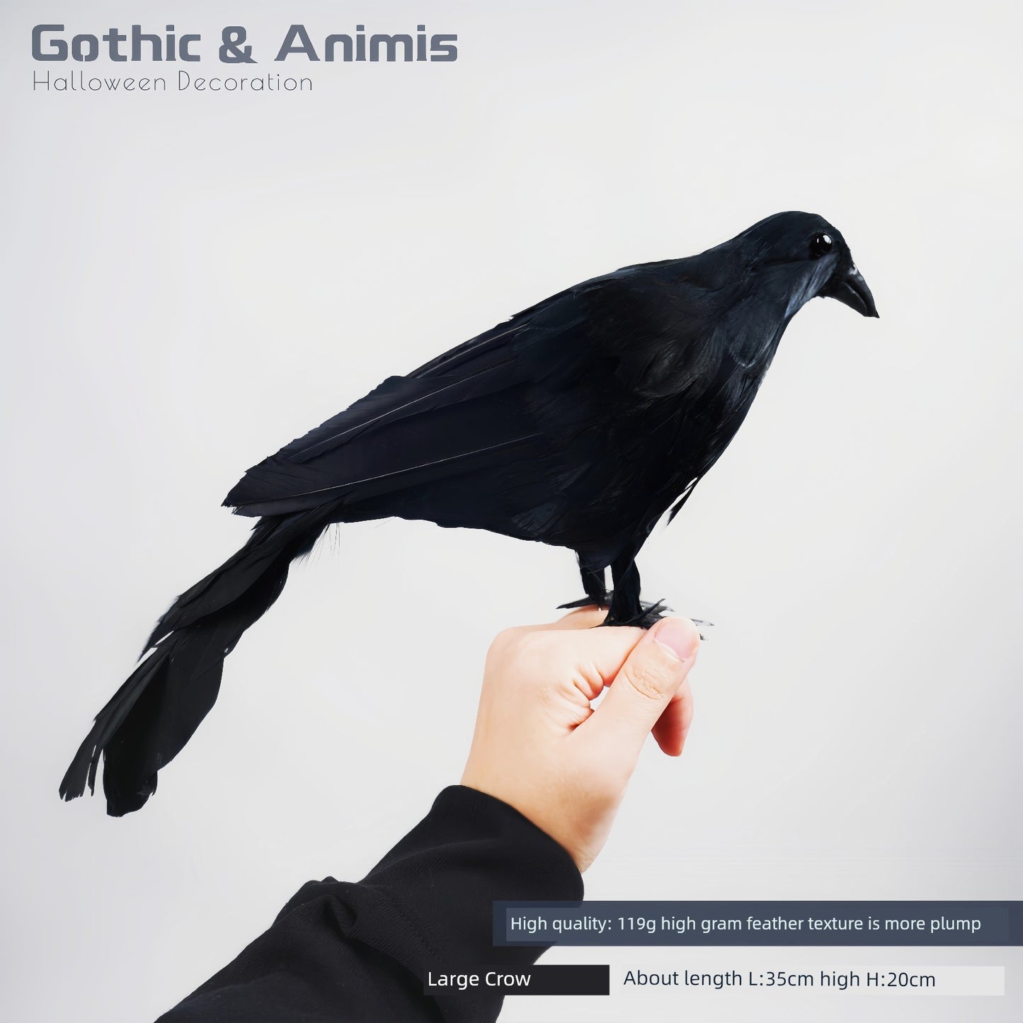 [Halloween] 28 Artificial Crow Crow Collection Wansheng Gothic Dark Magic Theme Atmosphere Decoration - She Vibess By C2P
