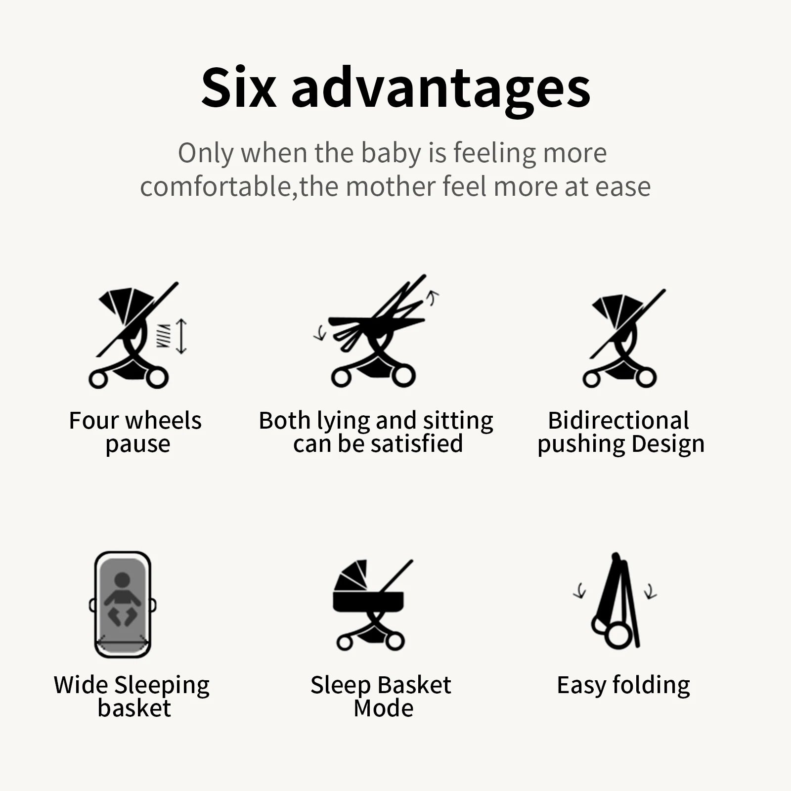 Lightweight Baby Stroller 3 in 1 Newborns Travel System Prams Multifunctional High Landscape Baby 4 IN 1 Strollers with Isofix - She Vibess By C2P