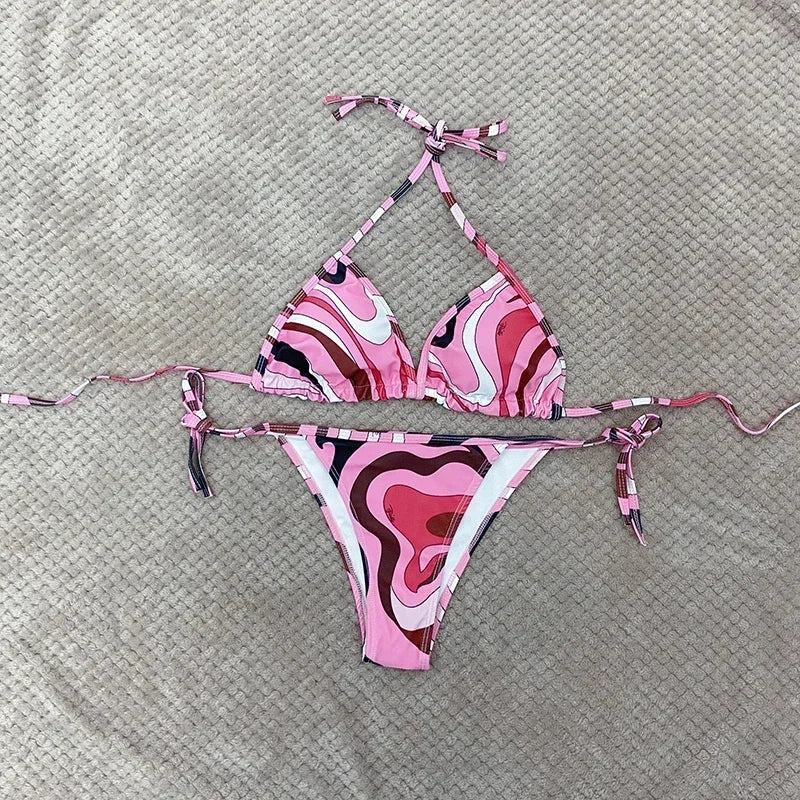 2025 New Women's Headband Bikini Sets Fashion Design Swimsuits Europe Brand Sexy Tankini Swimsuits - She Vibess By C2P
