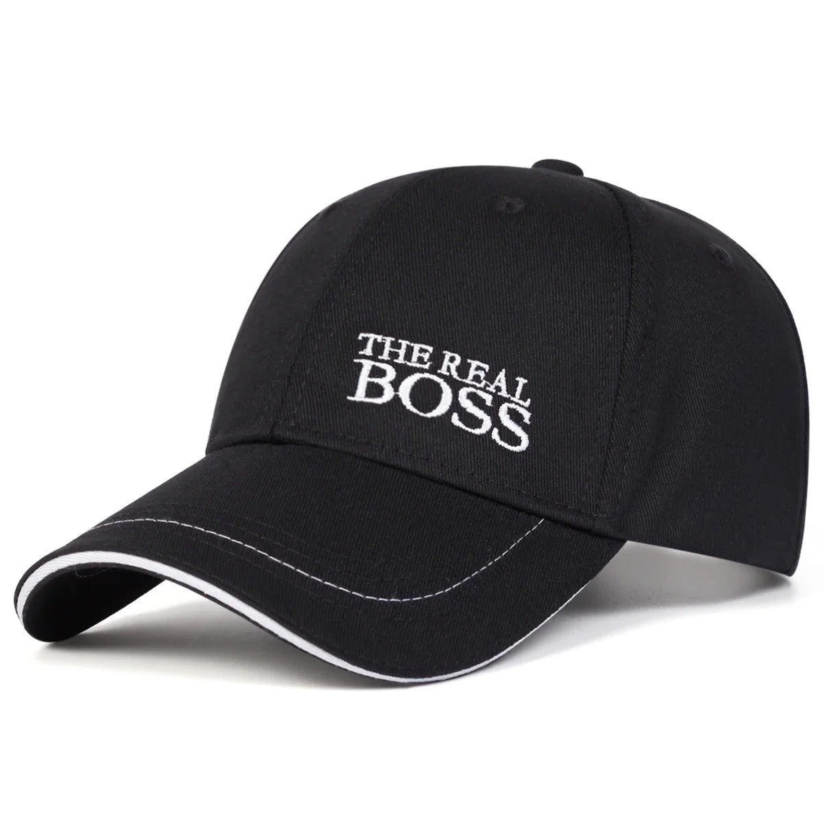 Unisex THE REAL BOSS Letter Embroidery Baseball Caps Spring and Autumn Outdoor Adjustable Casual Hats Hip Hop Hat Sunscreen Hat. Gifts for That Special Someone - She Vibess By C2P