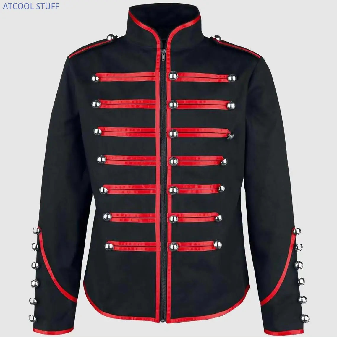 Men's Steampunk Rockstar Jacket Vintage Darkness Knight Cosplay Outfit Medieval Gothic Noble Coat Night Club Performance - She Vibess By C2P