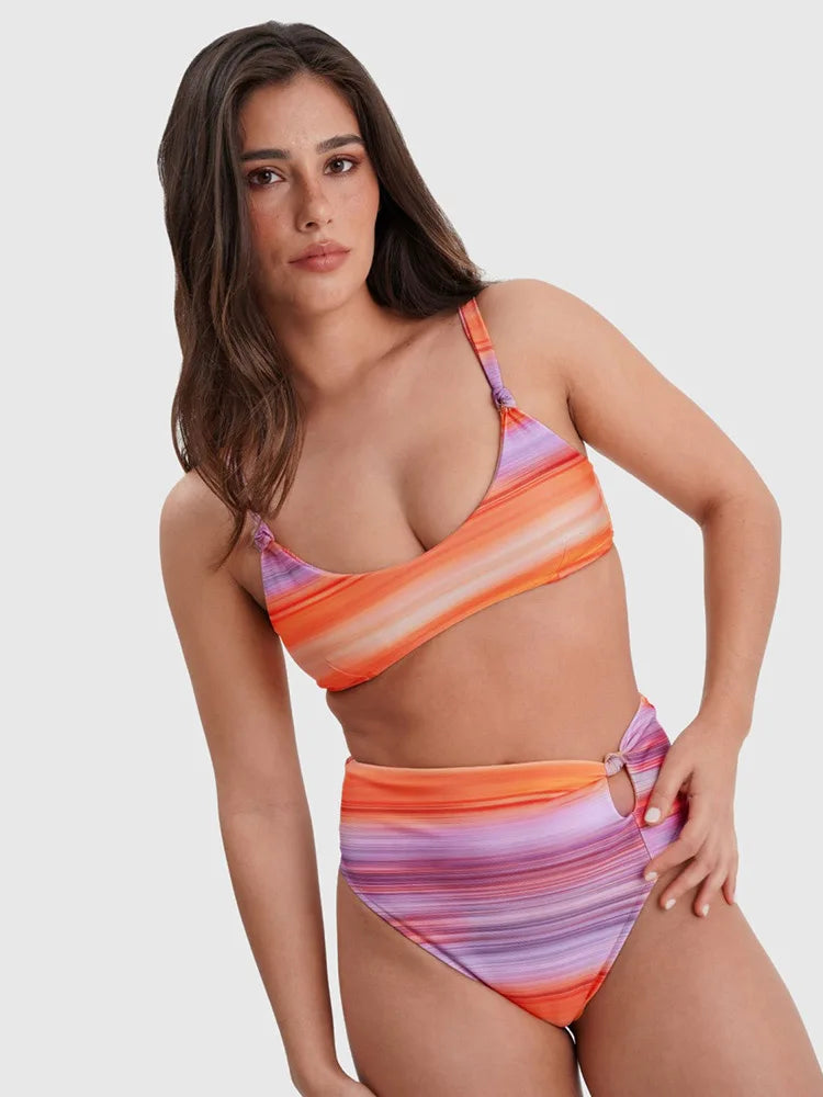 Printed Bikini Sets Sexy Two Piece Suit Low Waist Swimwear 2025 Swimsuits Women's Bikini Summer Bathsuit High Cut Swimsuits - She Vibess By C2P