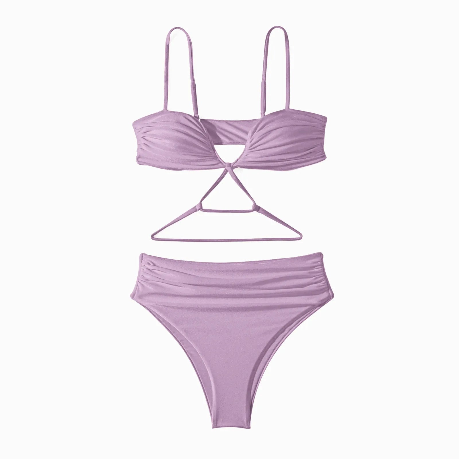 Women'S Casual Sexy Three Point Lacing Backless Swimwear Female Summer Beachwear Bikini Swimsuits For Romper Swimsuits For Women - She Vibess By C2P