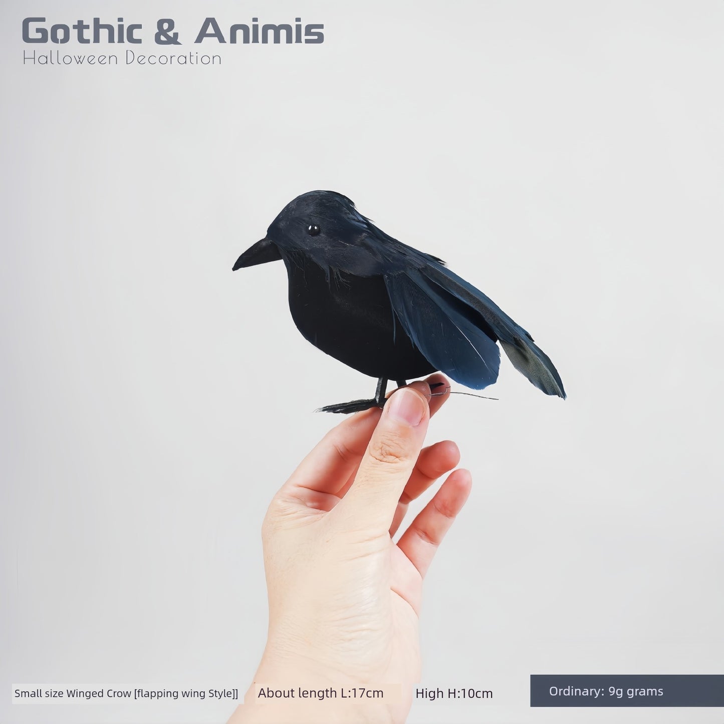 [Halloween] 28 Artificial Crow Crow Collection Wansheng Gothic Dark Magic Theme Atmosphere Decoration - She Vibess By C2P
