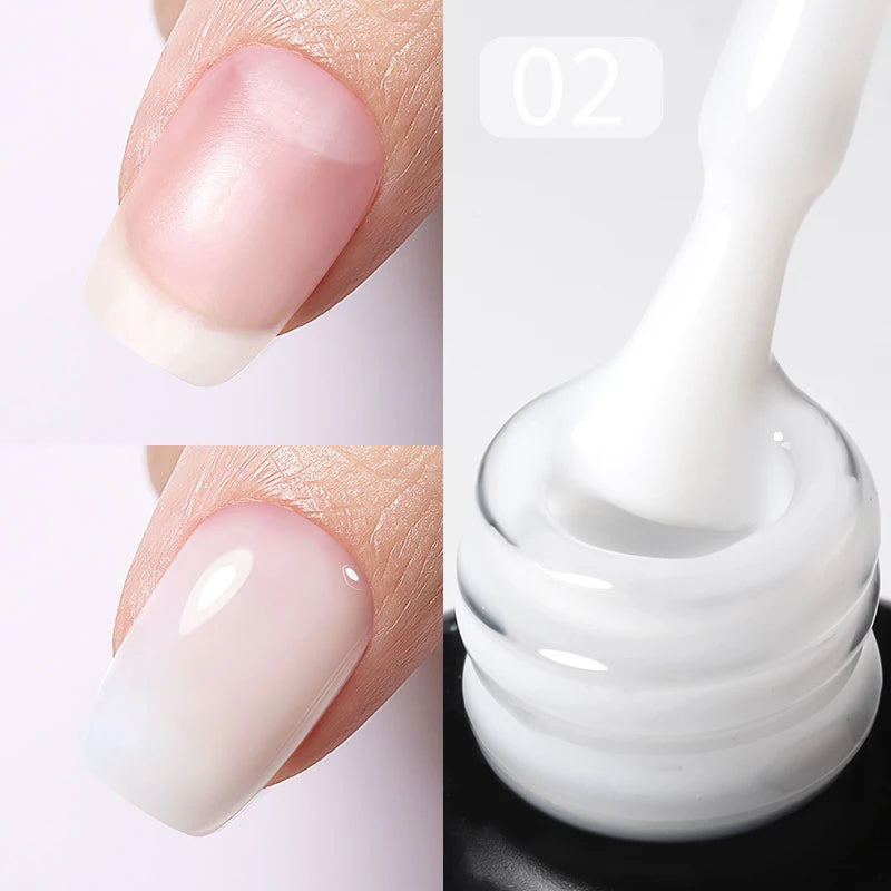 BORN PRETTY Milky Pink Rubber Base Gel Nail Polish Glitter 15ml Semi-Permanent Varnish Soak Off Self Leveling UV LED Gel - She Vibess By C2P