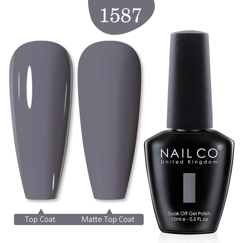 NAILCO 15ml Nail Gel Polish Red Pink Nude Soak off UV LED Long Lasting Eco-Friendly Professional Nail Beauty Salon Lacquer Varnish - She Vibess By C2P