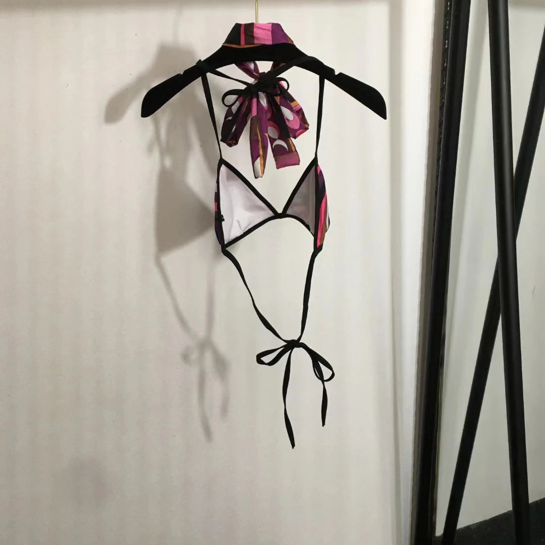 2025 New Women's Headband Bikini Sets Fashion Design Swimsuits Europe Brand Sexy Tankini Swimsuits - She Vibess By C2P