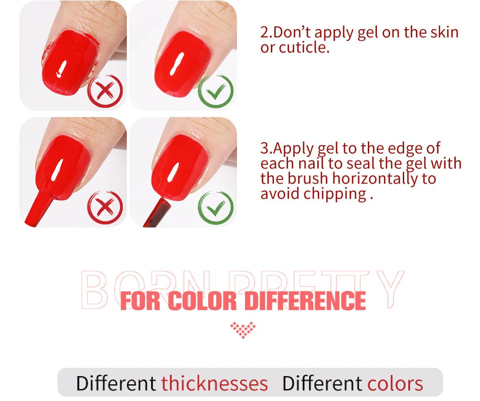 BORN PRETTY Milky Pink Rubber Base Gel Nail Polish Glitter 15ml Semi-Permanent Varnish Soak Off Self Leveling UV LED Gel - She Vibess By C2P