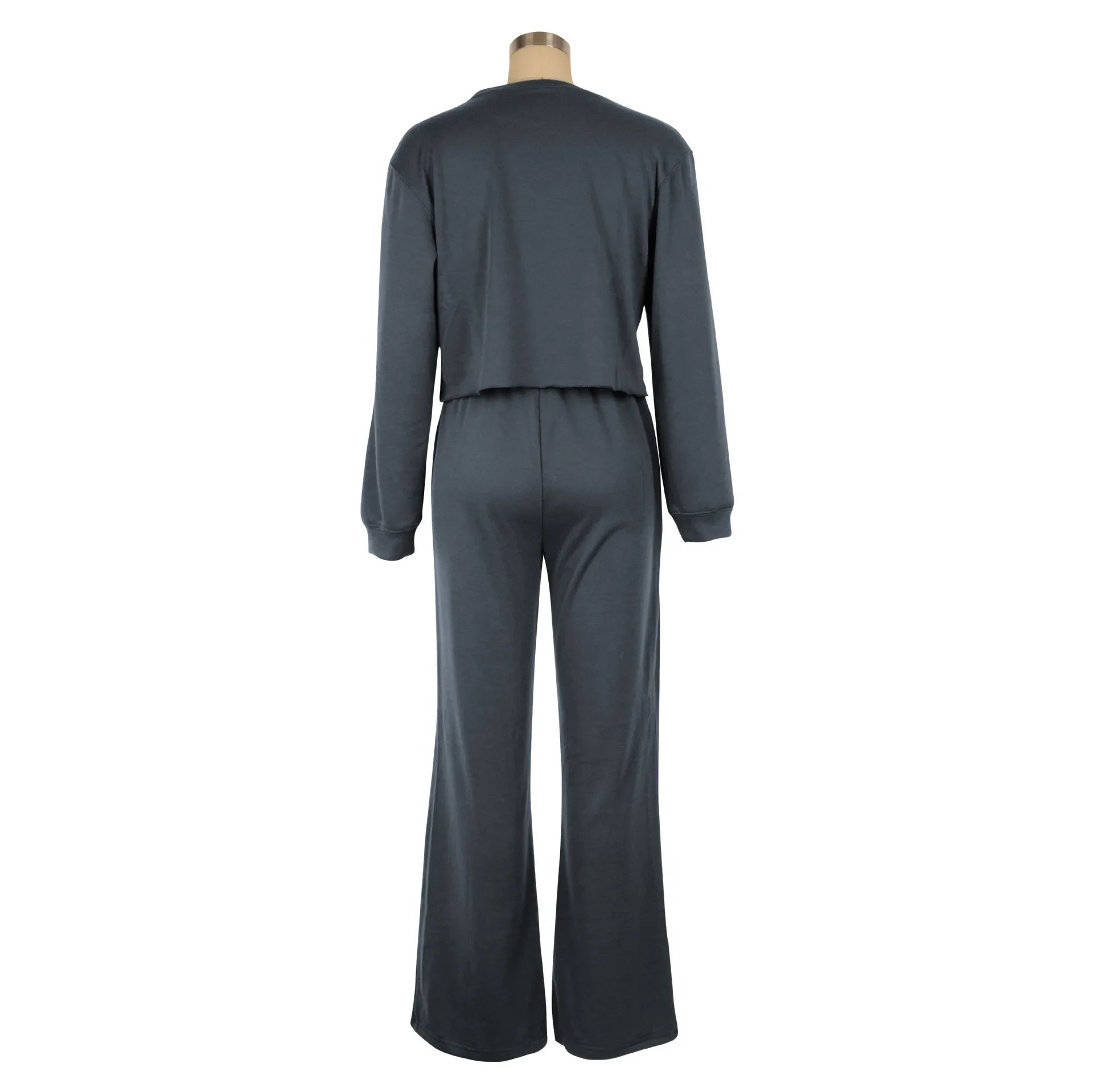 Women Clothing Sets Pullover Top+Pants 2Pcs Suits Winter Thicken Warm Outfits Solid Color Female Casual Tracksuit - She Vibess By C2P