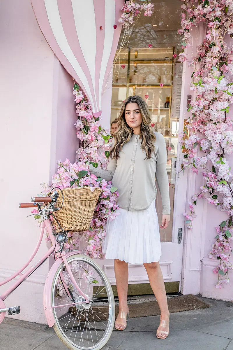 2024 New Women Spring Summer Knitted Skirts Female Classic Pleated Skirt Solid Color Knit Dresses Great Quality Clothes - She Vibess By C2P