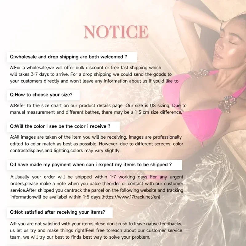 BEACHCICI Swimwear for Women Bikini Sexy Women's Beach Bikni Holiday Swimsuits Plain Swimsuits Solid Color with Perspective Eet - She Vibess By C2P