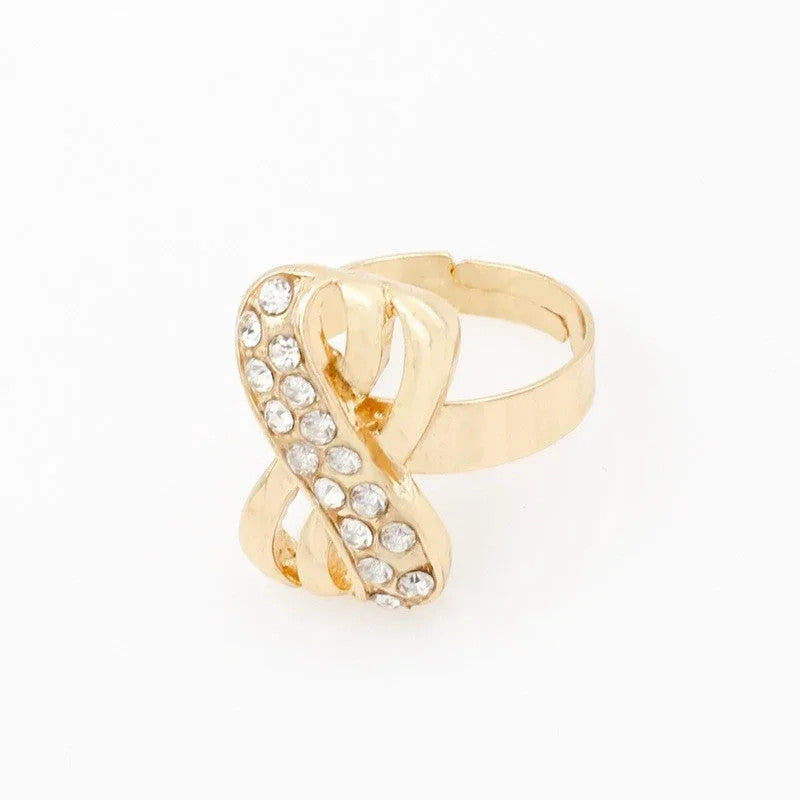 Fashion 18k Gold Plated Jewelry Set Dubai African Choker Necklace Earrings Rings Wedding Bridal Jewelry Sets for Women