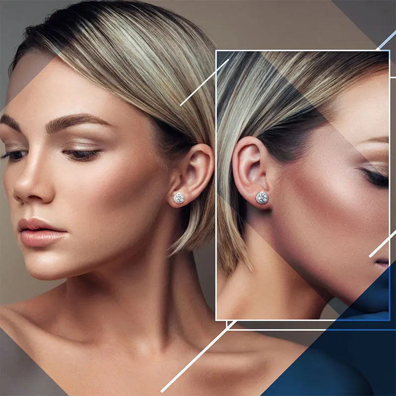 TUHE Unisex VVS1 Moissanite Women Earrings 925 Silver Fine Jewelry Earings 3MM/4MM/5MM Silver 925 Fashion Earrings Women Gift - She Vibess By C2P