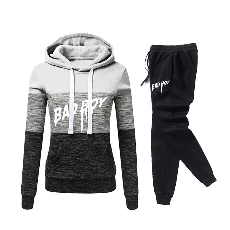Hoodies Daily Women's Sweatshirts Versatile Fashion Color Block Jogging Sweatpants Tracksuit Hot Sales Casual Pullovers Clothing - She Vibess By C2P