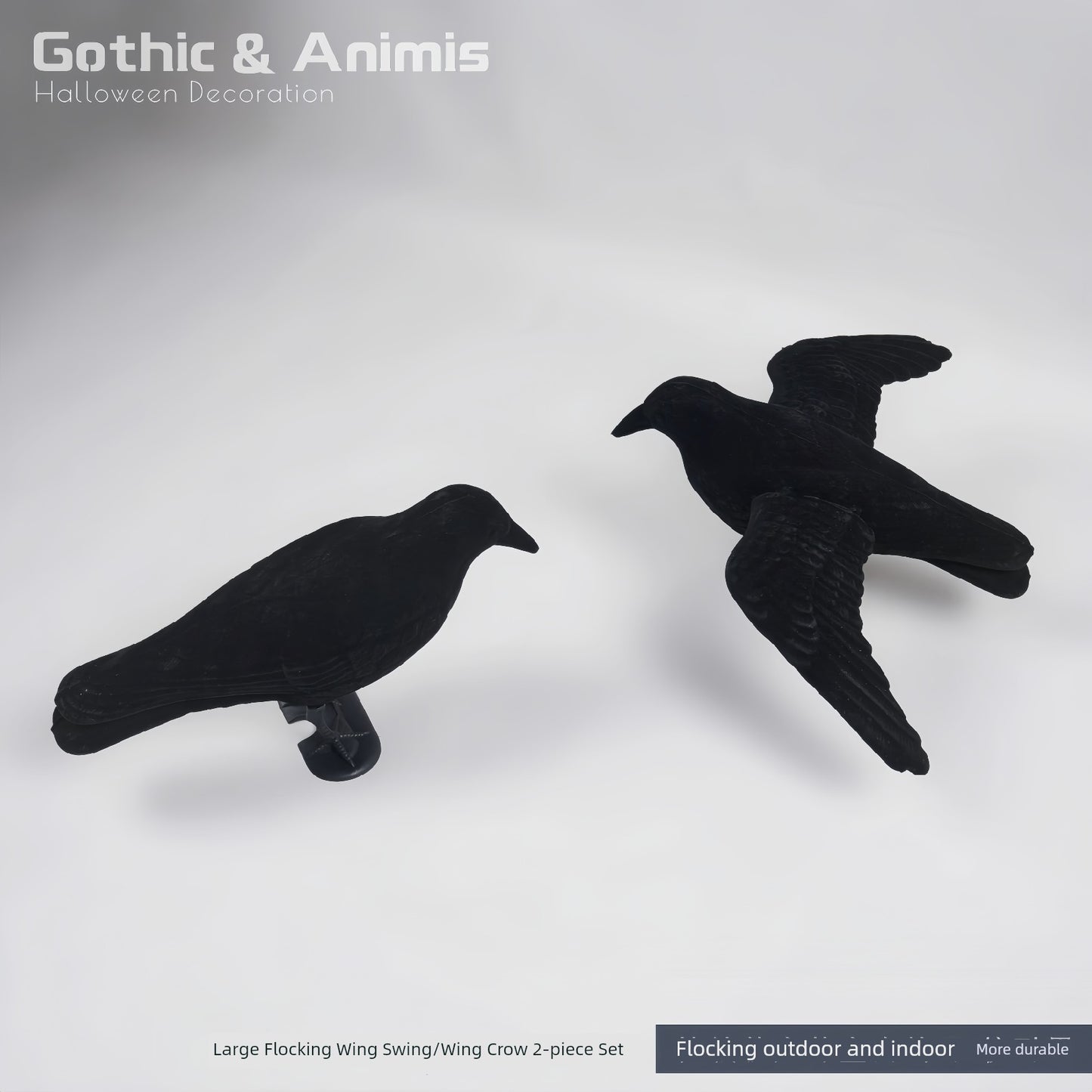 [Halloween] 28 Artificial Crow Crow Collection Wansheng Gothic Dark Magic Theme Atmosphere Decoration - She Vibess By C2P