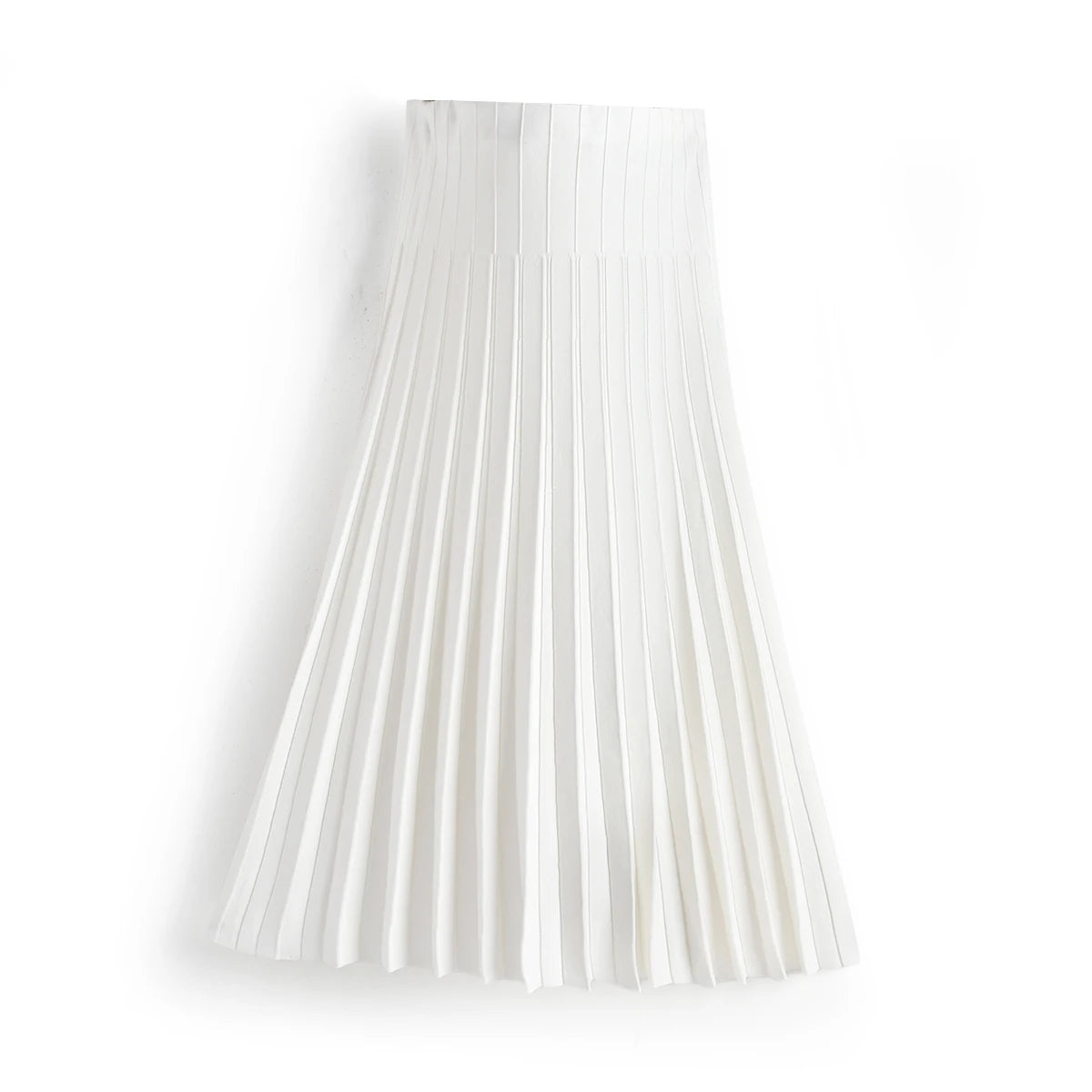 2024 New Women Spring Summer Knitted Skirts Female Classic Pleated Skirt Solid Color Knit Dresses Great Quality Clothes - She Vibess By C2P