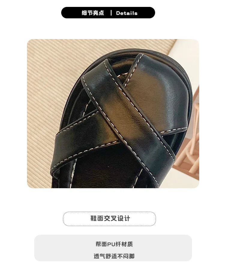 Girl's T-strap Shoes Hollow Out British Style Soft Classic Children Mary Janes 23-34 Infant Round Toe Flat Summer Kids Sandals - She Vibess By C2P