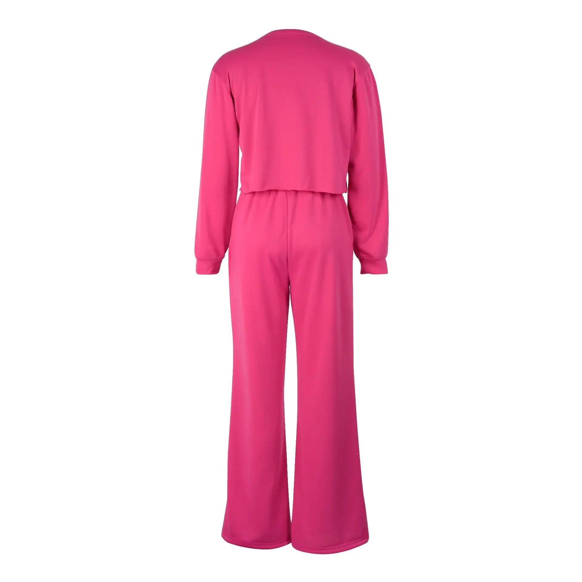 Women Clothing Sets Pullover Top+Pants 2Pcs Suits Winter Thicken Warm Outfits Solid Color Female Casual Tracksuit - She Vibess By C2P