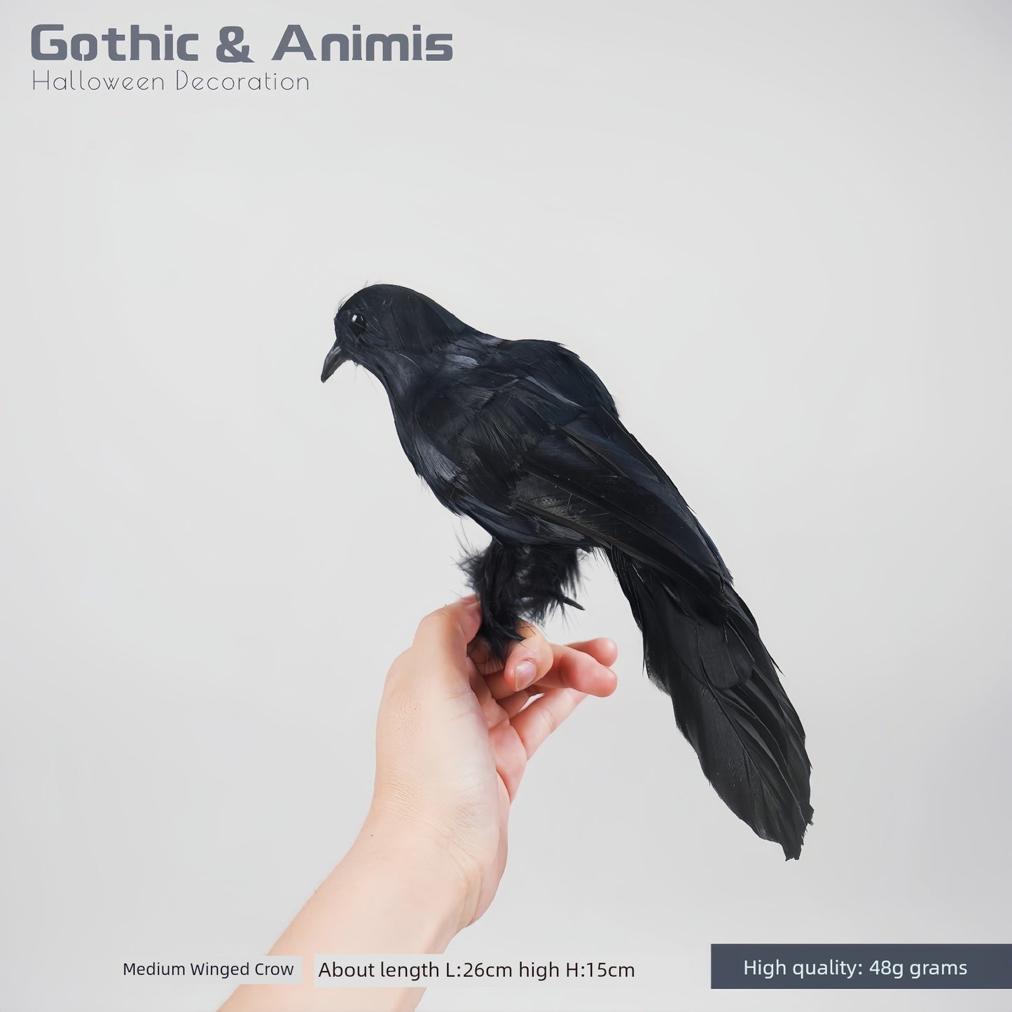 [Halloween] 28 Artificial Crow Crow Collection Wansheng Gothic Dark Magic Theme Atmosphere Decoration - She Vibess By C2P
