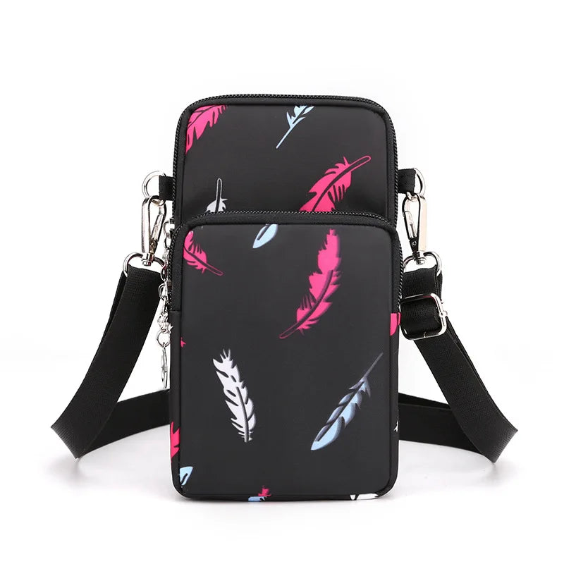 New Women Mobile Phone Bag Nylon Cell Phone Bag Coin Purse Strap Shoulder Bag Small Crossbody Bags for Women Wallet Travel Purse - She Vibess By C2P