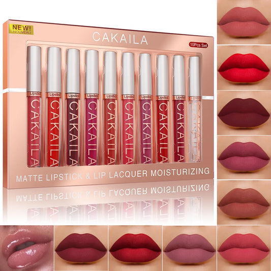 Lipstick Set Is Waterproof, Sweat Resistant, and Not Easily Smudged. Its Texture Is Silky, Smooth, And Does Not Pull Out And Dry - She Vibess By C2P