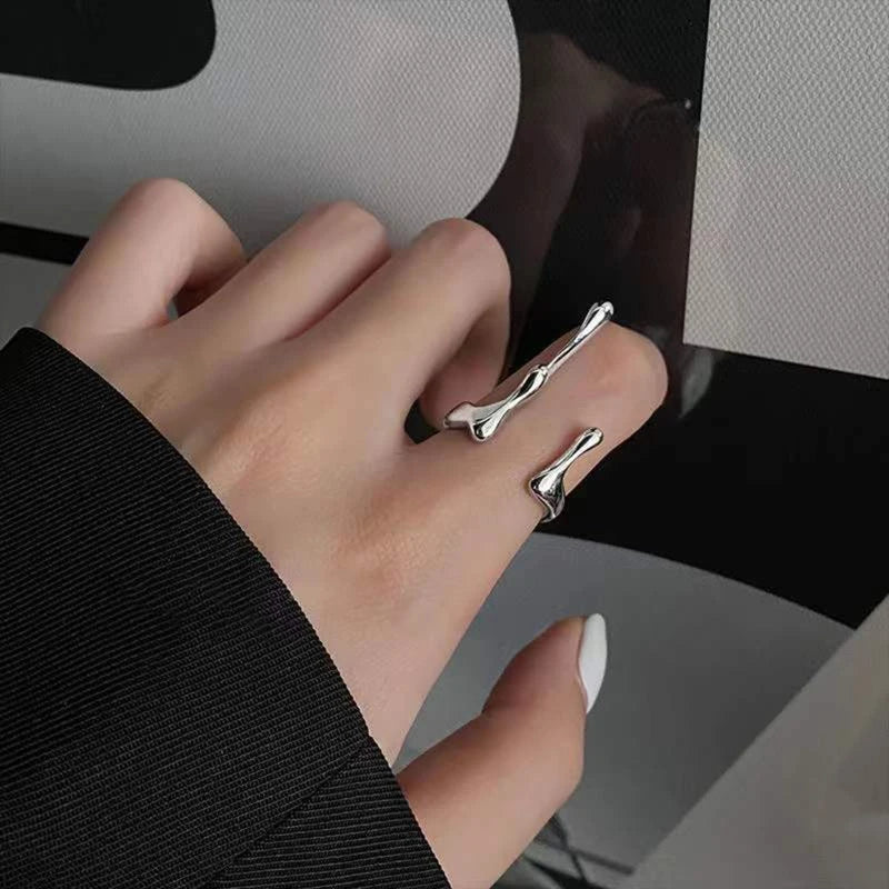 Ring Punk Rings for Men Women Adjustable Rings Chunky Silver Jewelry Rings Bulky Rings Hippie Rings for Boys Girls - She Vibess By C2P