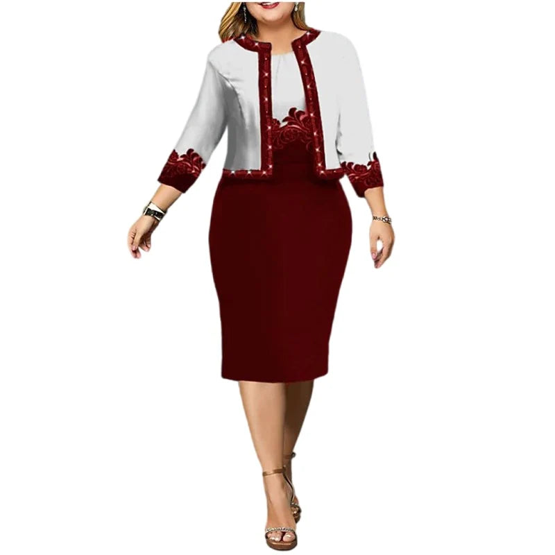 Spring Summer New Solid Women Dress Suits Fashion Floral Printed Cardigan Tops and Tank Dress Casual Elegant Two Piece Sets - She Vibess By C2P