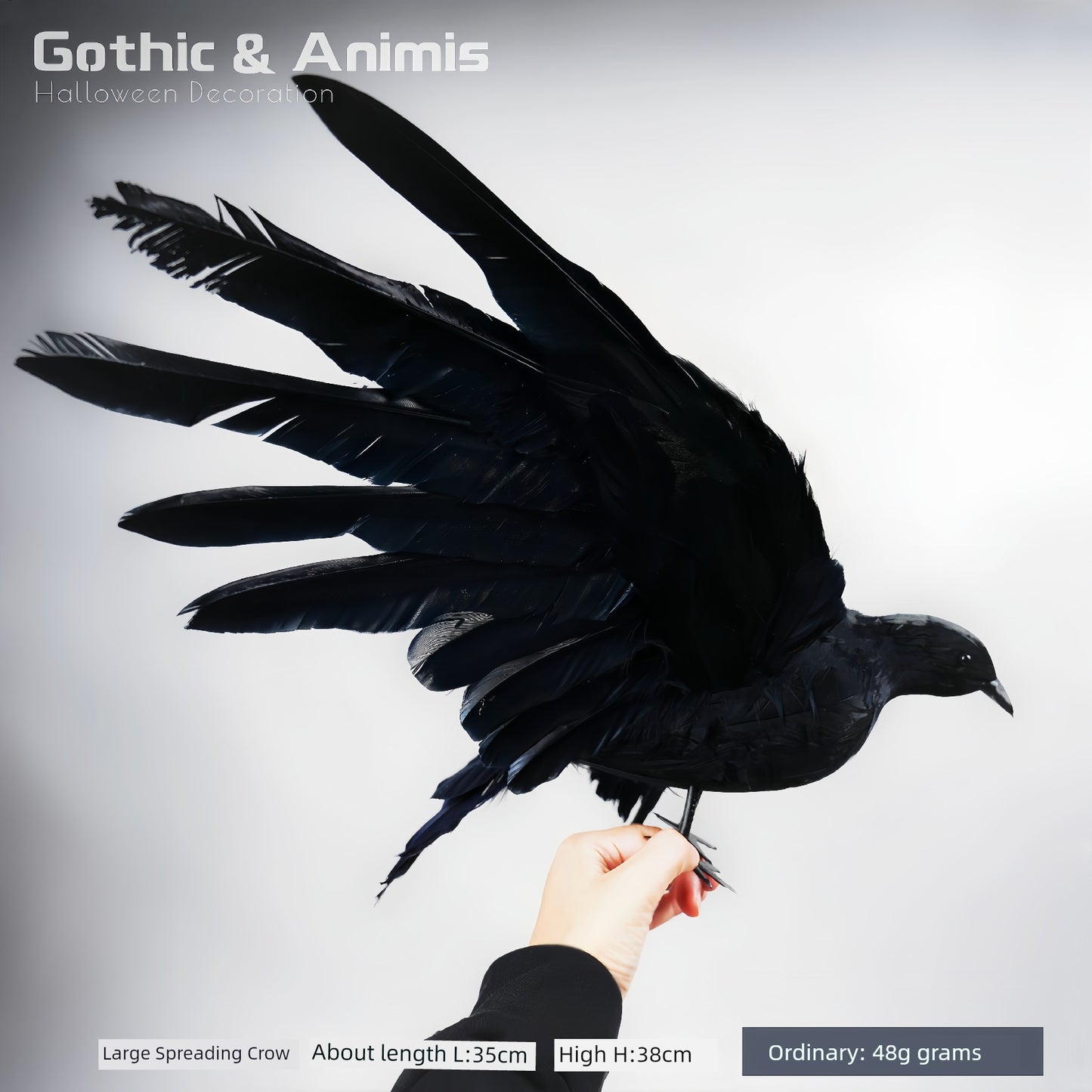 [Halloween] 28 Artificial Crow Crow Collection Wansheng Gothic Dark Magic Theme Atmosphere Decoration - She Vibess By C2P