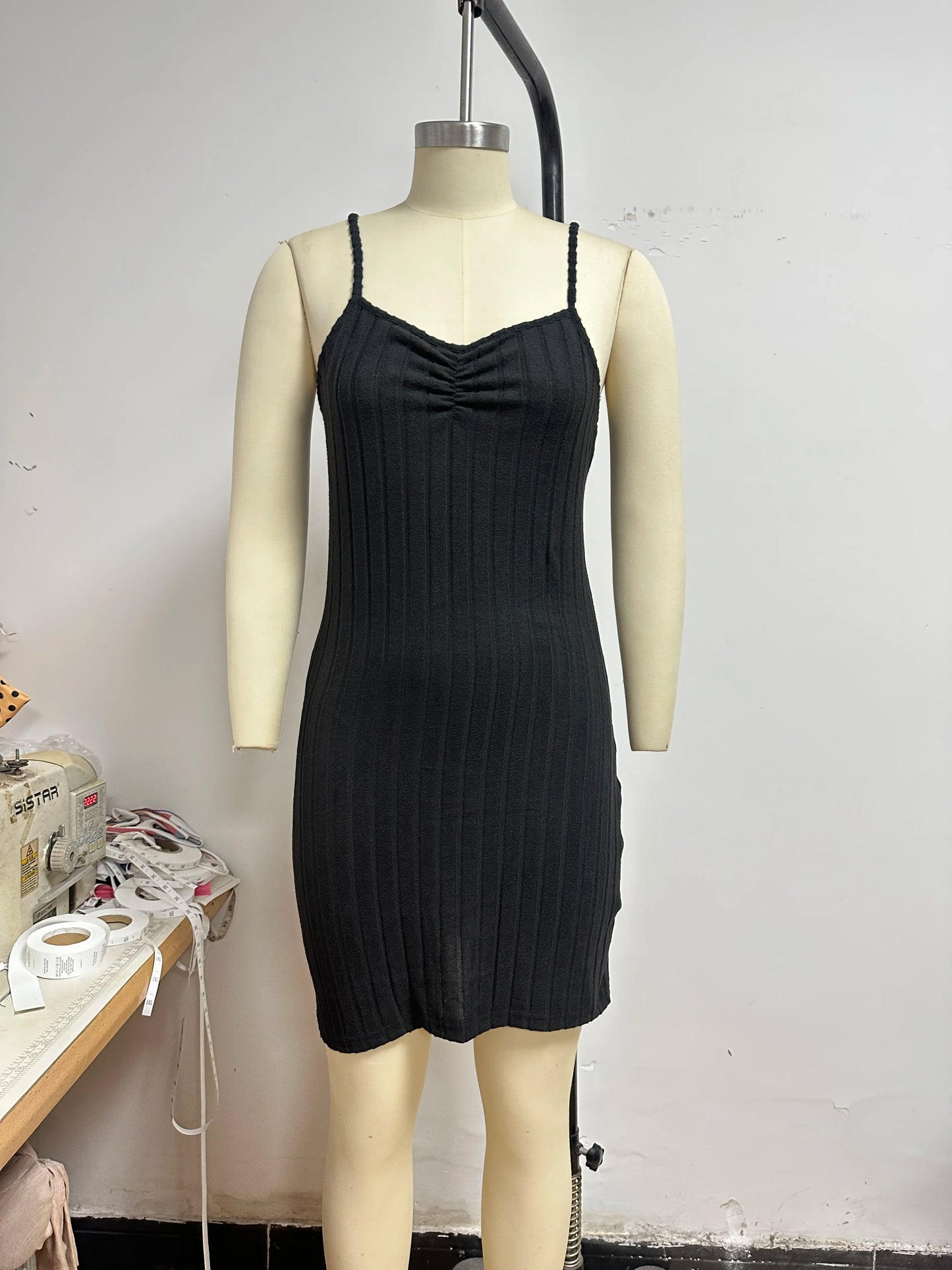 Womens Solid Button Front Jacket & Bodycon Dress