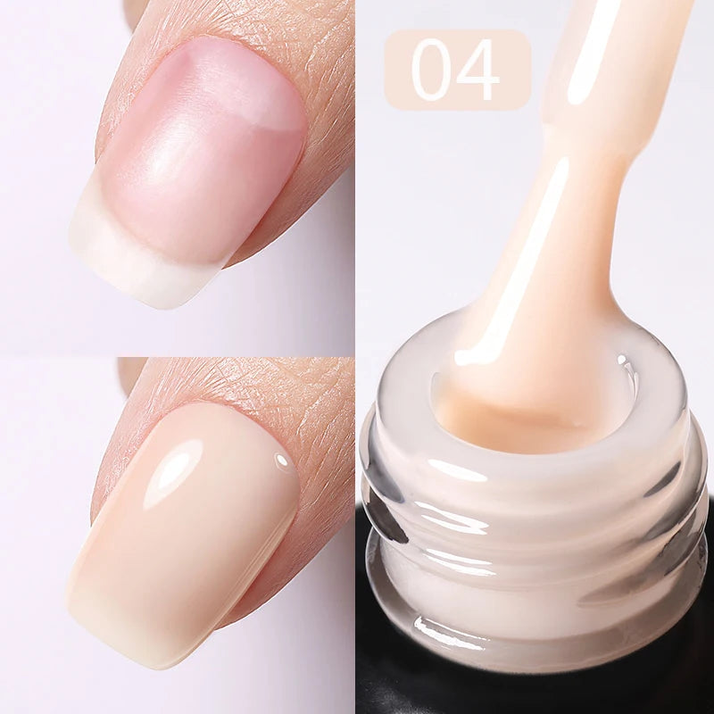 BORN PRETTY Milky Pink Rubber Base Gel Nail Polish Glitter 15ml Semi-Permanent Varnish Soak Off Self Leveling UV LED Gel - She Vibess By C2P