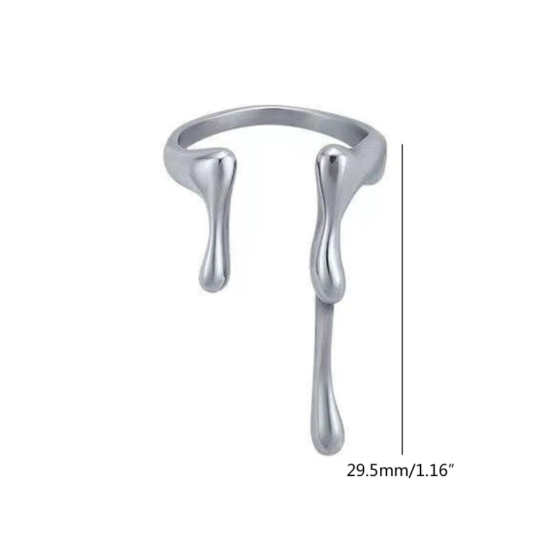 Ring Punk Rings for Men Women Adjustable Rings Chunky Silver Jewelry Rings Bulky Rings Hippie Rings for Boys Girls - She Vibess By C2P