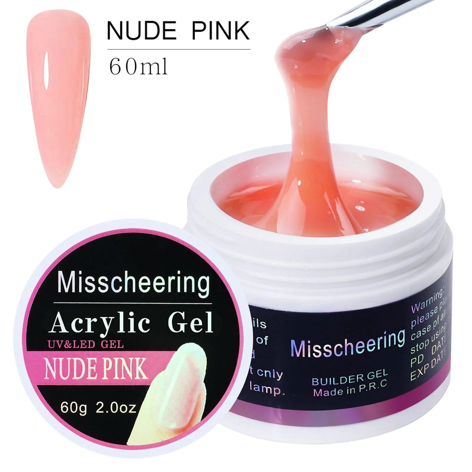 60ml Nail Art Gel Polish Nail Pink White Clear Varnish Acrylic Powder Liquid Nail Art Poly Nail Gel for Fingertip Extension tool - She Vibess By C2P