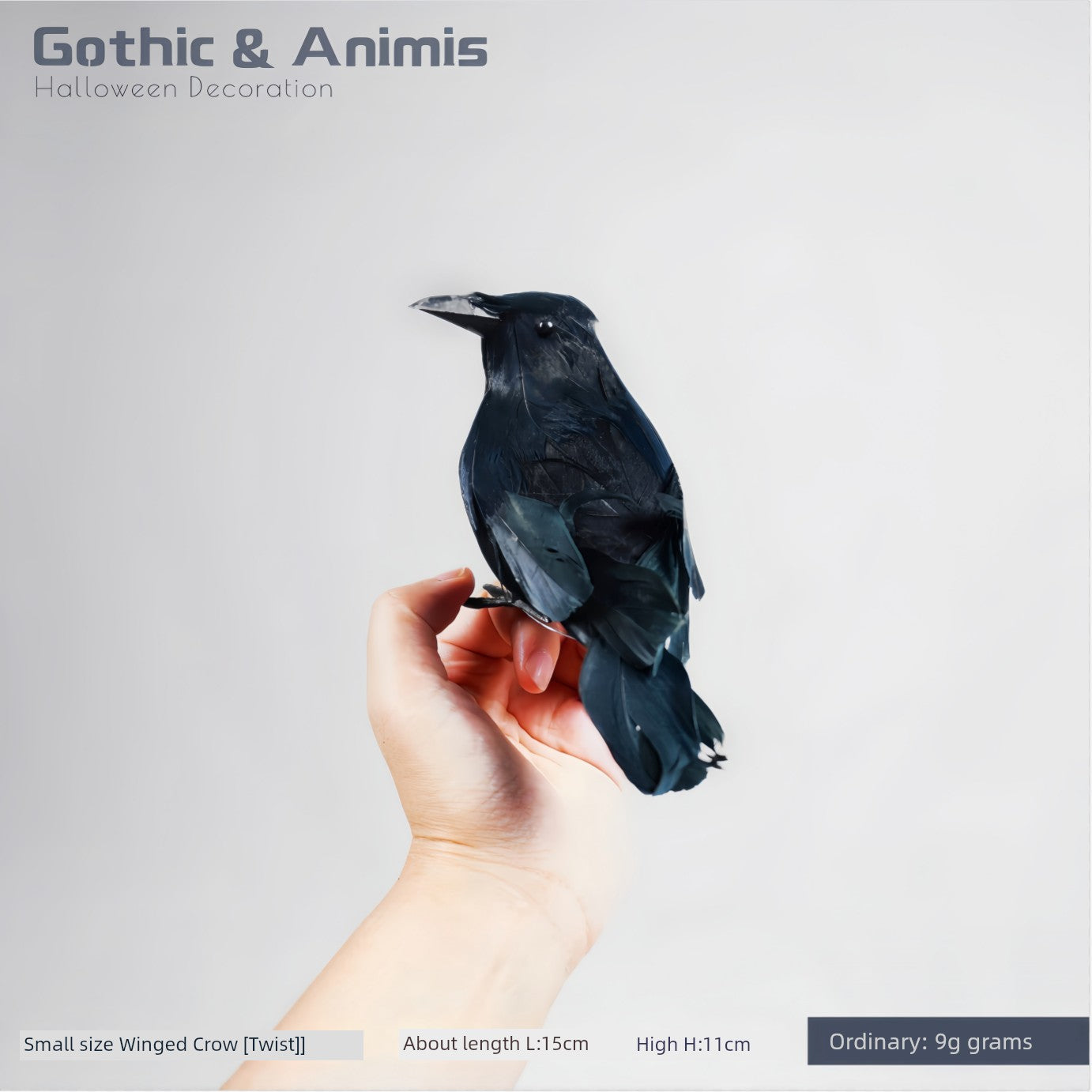 [Halloween] 28 Artificial Crow Crow Collection Wansheng Gothic Dark Magic Theme Atmosphere Decoration - She Vibess By C2P