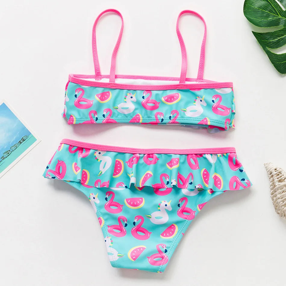 Girls Black Tassel Tankini Swimsuits Summer Beachwear Children Girls Bathing Suits Two-pieces Baby Girls Bikini Swimsuits - She Vibess By C2P