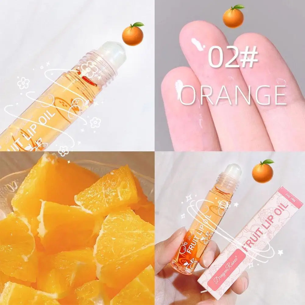 6 Colors Roll-on Fruit Essence Lip Balm Lip Oil Lip Moisturizing Mirror Primer Lip Lipstick Hydrating random Gloss Transparent - She Vibess By C2P